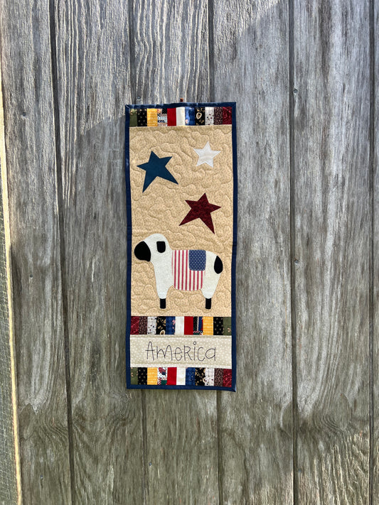 Americana Sheep Door Banner